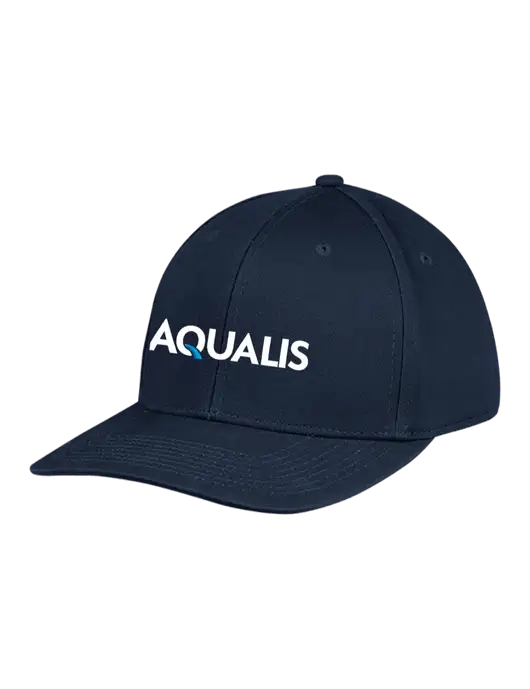 Premium Modern Structured Twill Navy Snapback Cap w/AQUALIS Logo