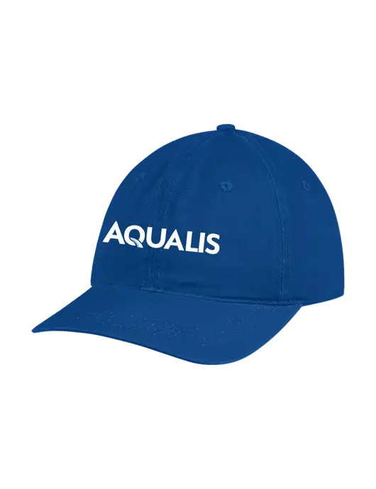 Garment Washed Unstructured Twill Royal Cap w/AQUALIS Logo