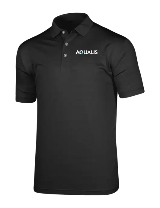 Callaway Vibrant Black Ventilated Polo w/AQUALIS Logo