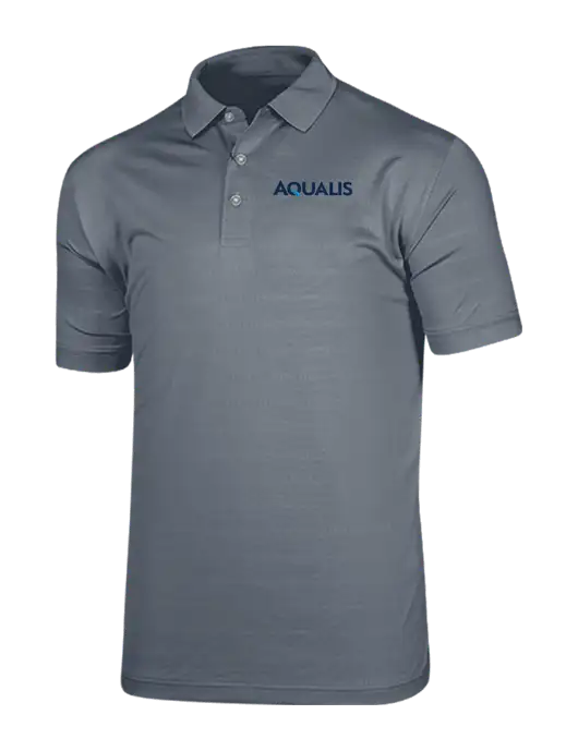 Callaway Vibrant Light Grey Ventilated Polo w/AQUALIS Logo