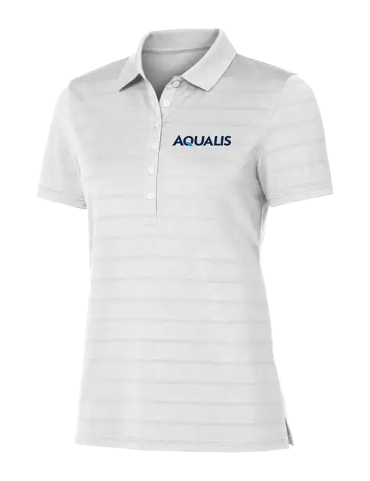 Callaway Womens Bright White Ventilated Polo w/AQUALIS Logo