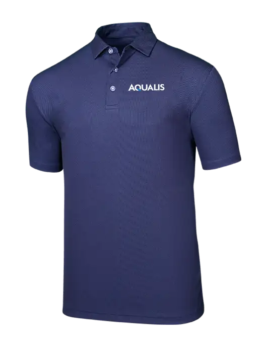 Callaway Birdseye Navy Polo w/AQUALIS Logo