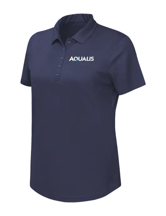 Callaway Womens Birdseye Navy Polo w/AQUALIS Logo