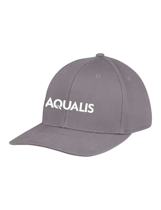 Premium Modern Structured Twill Charcoal Snapback Cap w/AQUALIS Logo