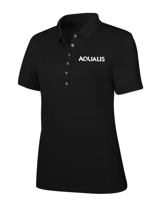 Callaway Womens Ottoman Black Polo w/AQUALIS Logo