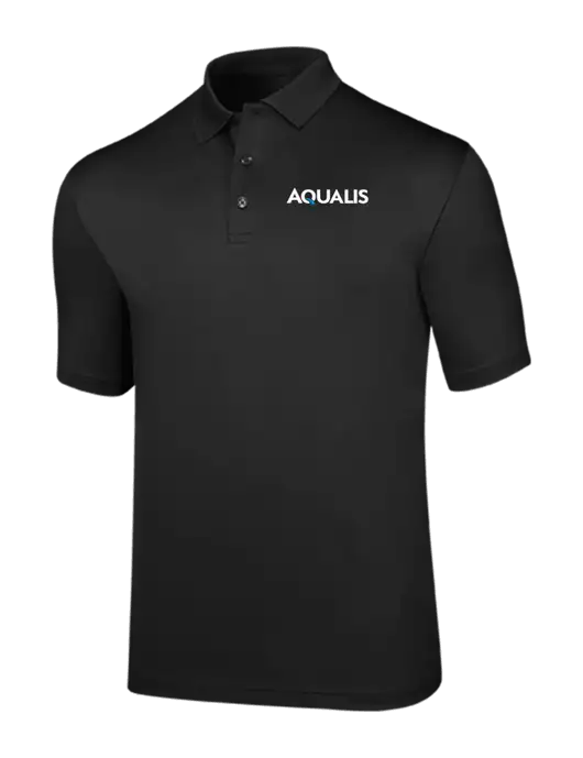 Callaway Opti-Dri Black Chev Polo w/AQUALIS Logo