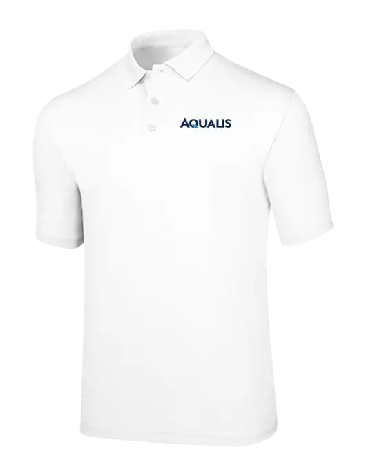 Callaway Opti-Dri White Chev Polo w/AQUALIS Logo