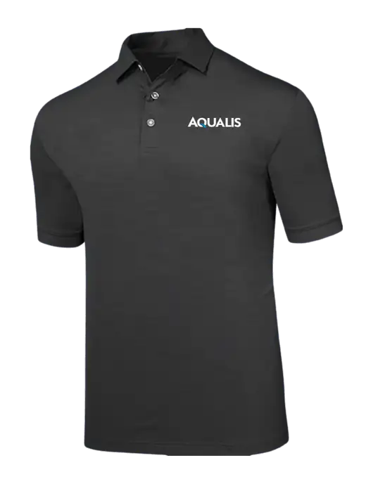 Callaway Black Fashion Tonal Polo w/AQUALIS Logo
