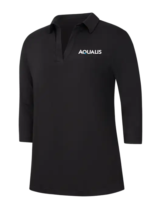 Womens Black Luxe Knit Tunic w/AQUALIS Logo