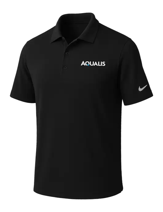 NIKE Black Dri-Fit Micro Pique Polo w/AQUALIS Logo