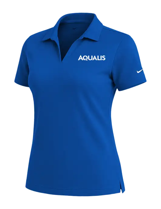NIKE Royal Womens Dri-Fit Micro Pique Polo w/AQUALIS Logo