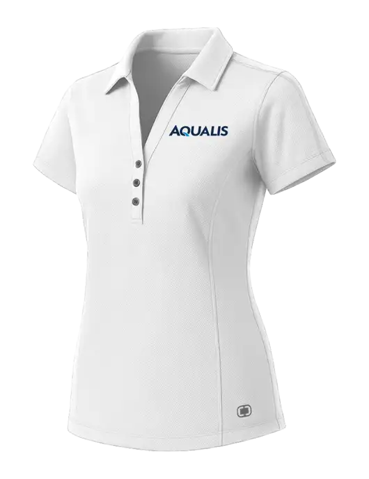 OGIO Womens White ONYX Polo w/AQUALIS Logo