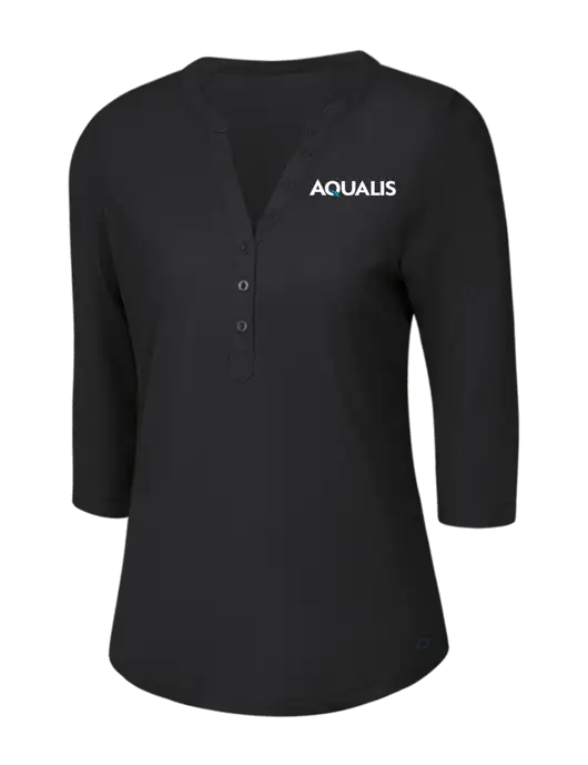 OGIO Blacktop Jewel Henley w/AQUALIS Logo