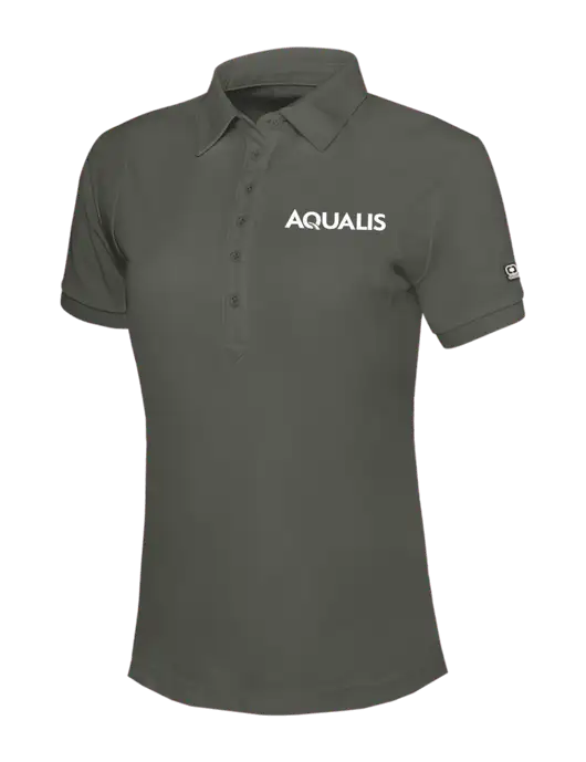 OGIO Womens Medium Grey Jewel Polo w/AQUALIS Logo
