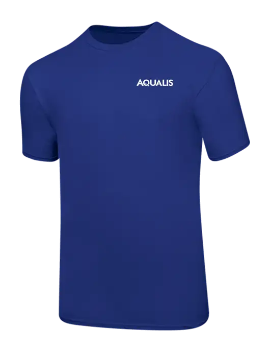 Ring Spun Royal 4.5 oz T-Shirt w/AQUALIS Logo, AQUALIS Logo