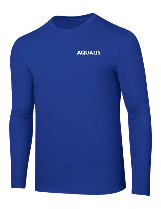 Ring Spun True Royal 4.5 oz Long Sleeve T-Shirt w/AQUALIS Logo