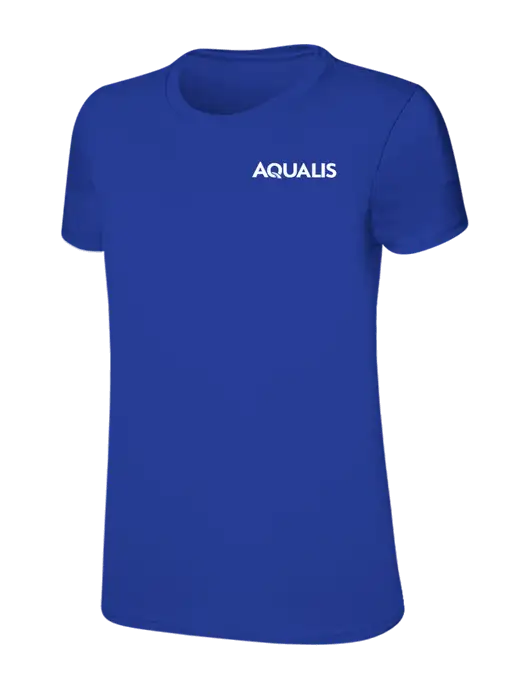 Womens Ring Spun Royal 4.5 oz T-Shirt w/AQUALIS Logo