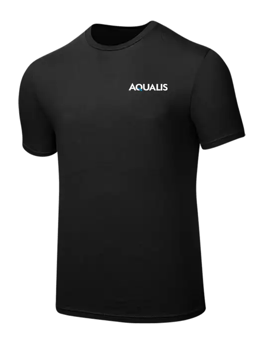 Seriously Soft Black T-Shirt w/AQUALIS Logo