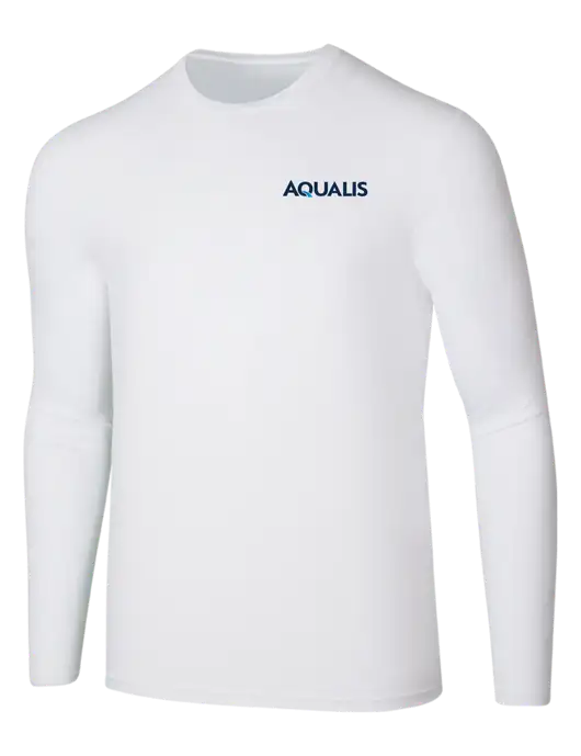 Seriously Soft White Long Sleeve T-Shirt w/AQUALIS Logo
