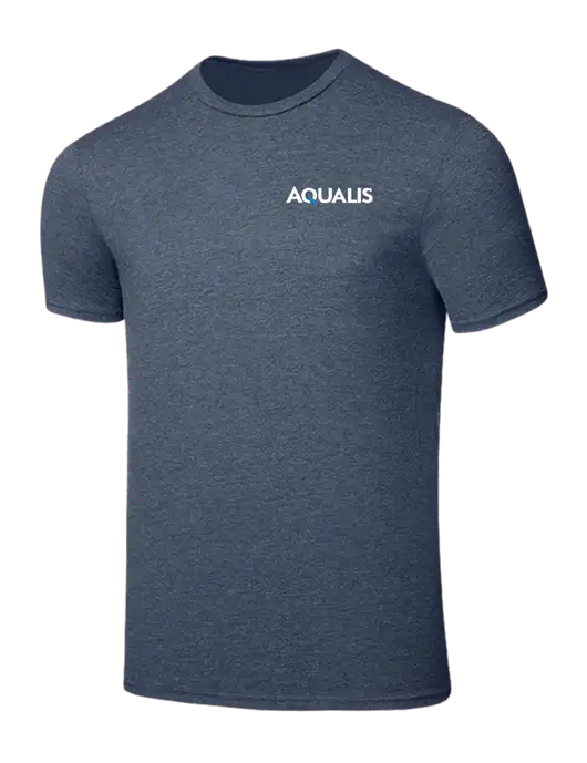 Seriously Soft Heathered Navy T-Shirt w/AQUALIS Logo