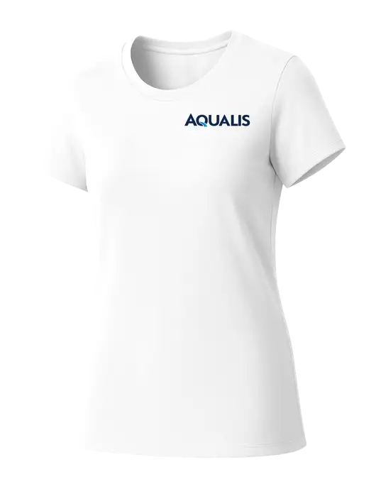 Womens Seriously Soft White T-Shirt w/AQUALIS Logo