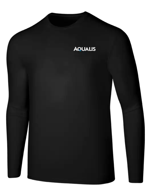 Seriously Soft Black Long Sleeve T-Shirt w/AQUALIS Logo