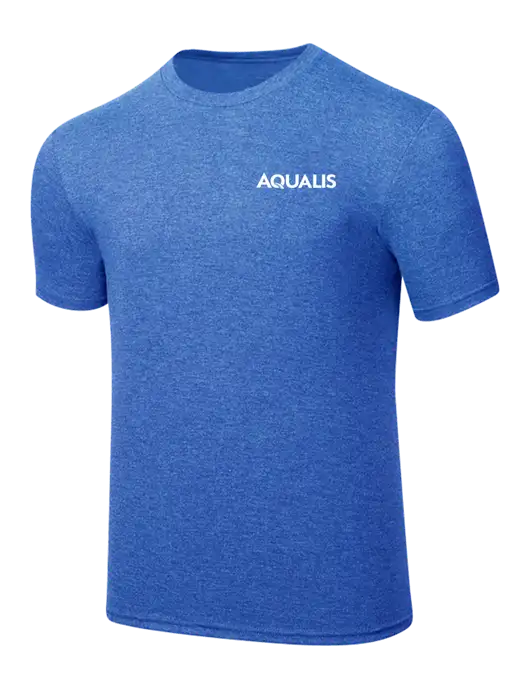 Simply Soft Royal Frost 4.5oz  Poly/Combed Ring Spun Cotton T-Shirt w/AQUALIS Logo