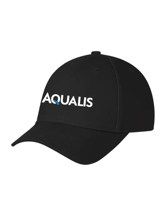 Black Structured Cap Hook & Loop w/AQUALIS Logo