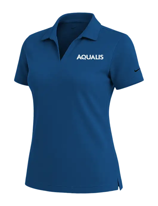 NIKE Dark Royal Womens Dri-Fit Micro Pique Polo w/AQUALIS Logo