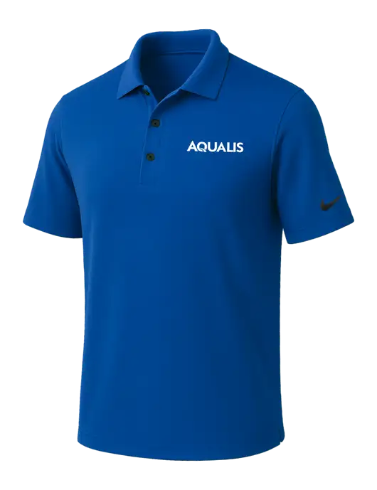 NIKE Dark Royal Dri-Fit Micro Pique Polo w/AQUALIS Logo