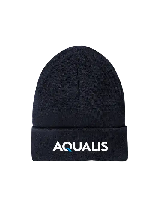 Recycled True Navy Beanie w/AQUALIS Logo