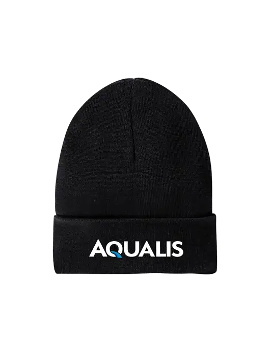 Recycled Black Beanie w/AQUALIS Logo