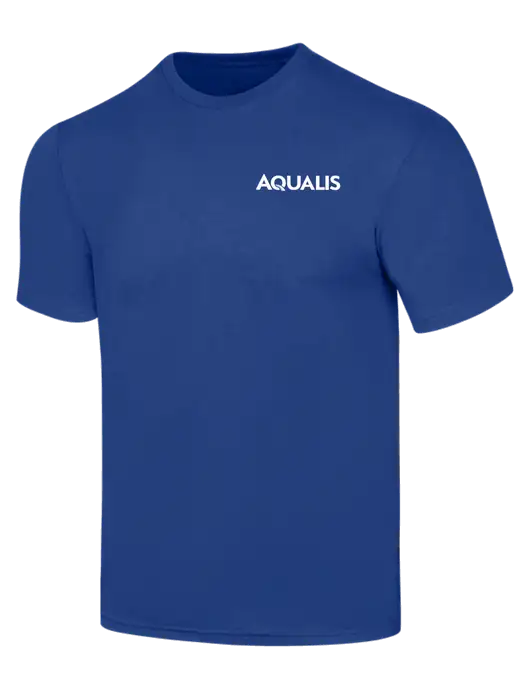 Simply Soft Dark Royal 4.5oz  Poly/Combed Ring Spun Cotton T-Shirt w/AQUALIS Logo