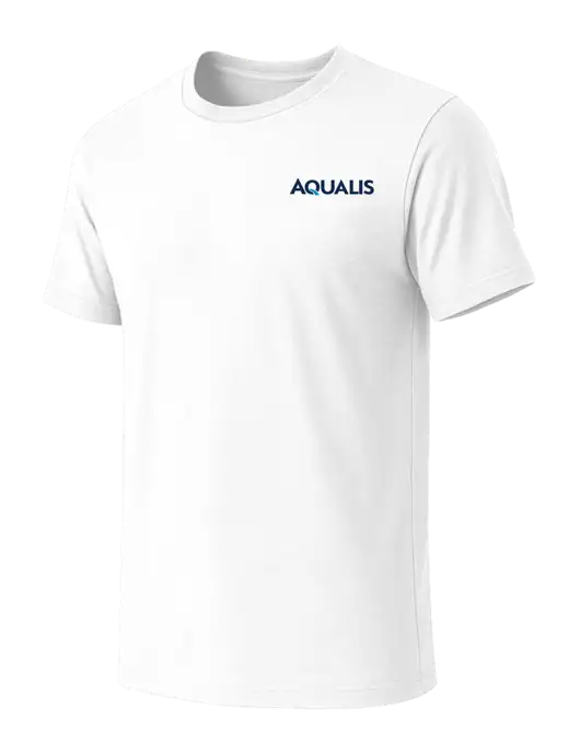 BELLA+CANVAS White Blend CVC Short Sleeve Tee w/AQUALIS Logo