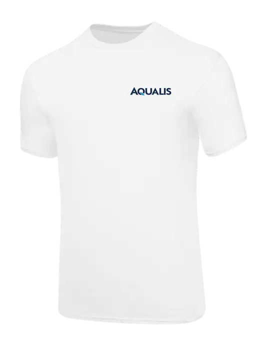 Core Blend White T-Shirt w/AQUALIS Logo