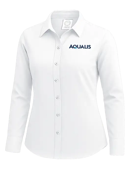 Brooks Brothers Womens White Wrinkle-Free Stretch Nailhead Shirt w/AQUALIS Logo
