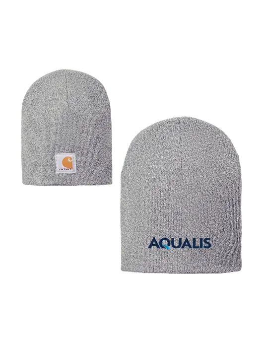 Carhartt Light Grey Heather Acrylic Knit Hat w/AQUALIS Logo