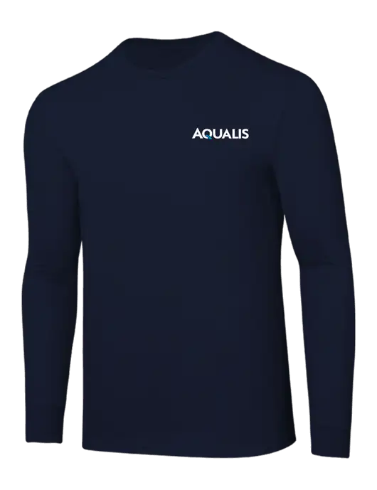 Core Blend Navy Long Sleeve Tee w/AQUALIS Logo