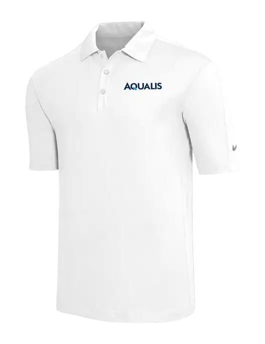 Nike White Tech Sport Dri-FIT Polo w/AQUALIS Logo