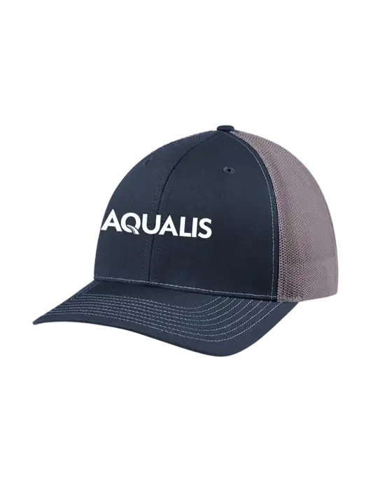 Richardson Adjustable Snapback Original 112 Trucker Cap Navy w/Charcoal Mesh w/AQUALIS Logo