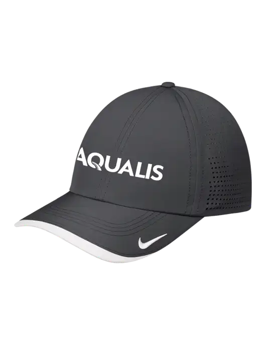 Nike Dark Grey/White Dri-FIT Perforated Performance Cap w/AQUALIS Logo