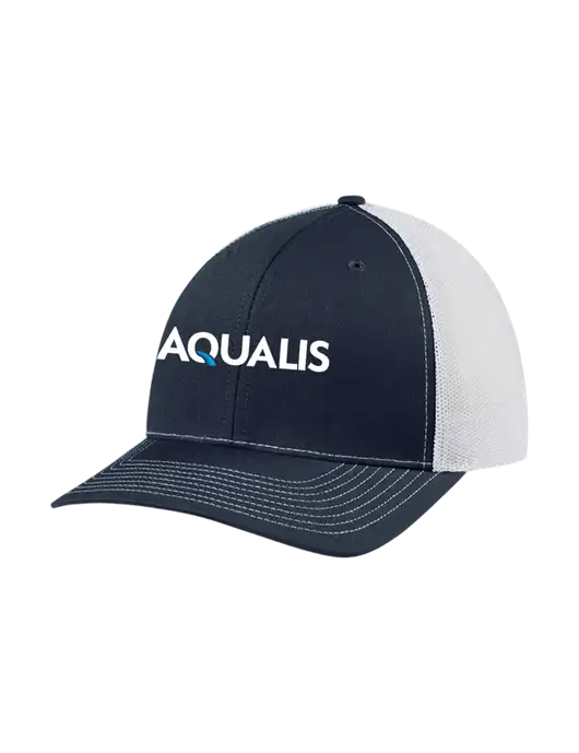 Richardson Adjustable Snapback Original 112 Trucker Cap Navy w/White Mesh w/AQUALIS Logo