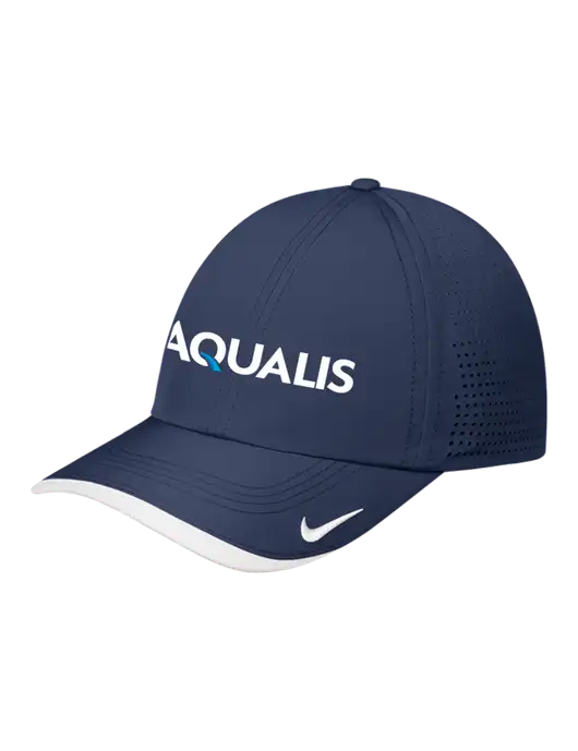 Nike Navy/White Dri-FIT Perforated Performance Cap w/AQUALIS Logo