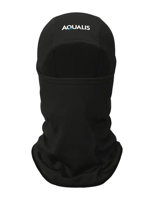 Black CornerStone Smooth Fleece Face Mask w/AQUALIS Logo