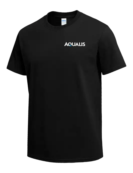 Black Heavyweight 6.1 oz T-Shirt w/AQUALIS Logo