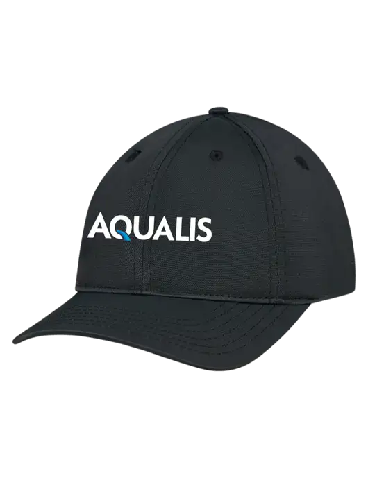 Black Nylon Twill Performance Cap w/AQUALIS Logo