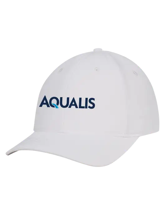 White Nylon Twill Performance Cap w/AQUALIS Logo