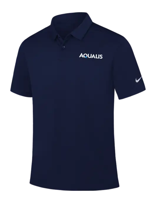 Nike Navy Dry Essential Solid Polo w/AQUALIS Logo