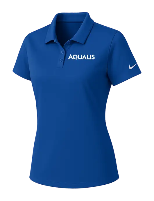 Nike Womens Dark Royal Dry Essential Solid Polo w/AQUALIS Logo