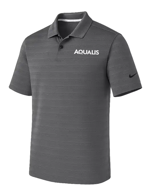 Nike Dark Medium Grey Dri-FIT Vapor Jacquard Polo w/AQUALIS Logo